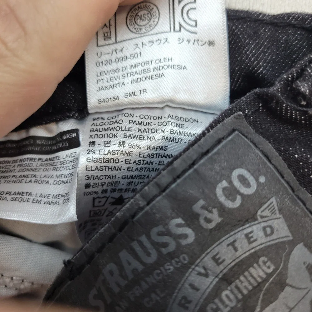 Levi's 510 Skinny Fit Jeans Mens 30x32 Black Denim Stretch Modern Casual